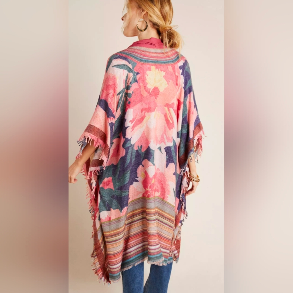Anthropologie Bl-nk London Allison Striped Kimono One Size - Picture 2 of 9